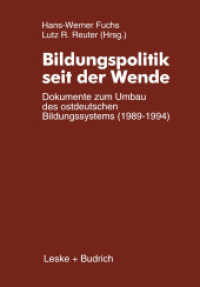Bildungspolitik seit der Wende : Dokumente zum Umbau des ostdeutschen Bildungssystems (1989-1994)