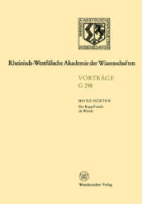 Der Kapp-Putsch als Wende : Über Rahmenbedingungen der Weimarer Republik seit dem Frühjahr 1920 (Rheinisch-Westfälische Akademie der Wissenschaften .298) （1989. 2012. 46 S. 46 S. 244 mm）
