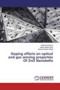 Doping effects on optical and gas sensing properties Of ZnO Nanobelts （2018. 52 S. 220 mm）