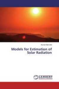 Models for Estimation of Solar Radiation （2018. 116 S. 220 mm）