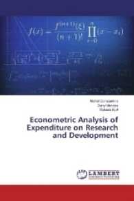 Econometric Analysis of Expenditure on Research and Development （2017. 64 S. 220 mm）