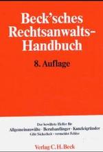 ベック社　ドイツ弁護士実務ハンドブック（第８版）<br>Beck'sches Rechtsanwalts-Handbuch （8., neubearb. Aufl. 2004. XXVII, 1828 S. 24,5 cm）