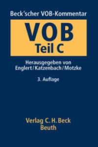 Beck'scher VOB-Kommentar  Vergabe- und Vertragsordnung für Bauleistungen Teil C : Allgemeine Technische Vertragsbedingungen für Bauleistungen (ATV) (Beck'scher VOB- und Vergaberechts-Kommentar)