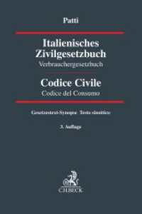 Italienisches Zivilgesetzbuch. Codice Civlie : Verbrauchergesetzbuch. Codice del Consumo. Gesetzestext-Synopse. Testo sinottico （3. Aufl. Stand 12. Juli. 2019. XXXII, 1207 S. 24 cm）