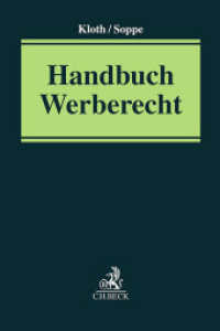 Handbuch Werberecht （2024. 1000 S. 240 mm）