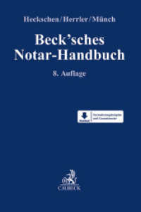 Beck'sches Notar-Handbuch （8. Aufl. 2023. LXXXVIII, 3226 S. Mit Freischaltcode zum Download der F）