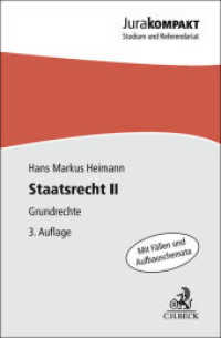 Staatsrecht II : Grundrechte (Jura kompakt) （3. Aufl. 2024. XVIII, 159 S. 180 mm）