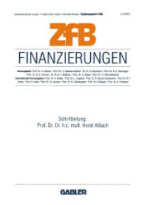Finanzierungen (Zfb Special Issue) （1998）