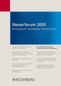 Steuerforum 2020 : Steuerfallen im Anschluss an Umwandlungen und Einbringungen (Steuerforum 2020) （1. Auflage. 2020. 32 S. 297 mm）