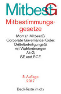 Mitbestimmungsgesetze (MitbestG) : In den Unternehmen mit allen Wahlordnungen. Textausg. Einf. v. Martin Henssler (Beck-Texte im dtv) （8. Aufl. 2017. 532 S. 191.00 mm）