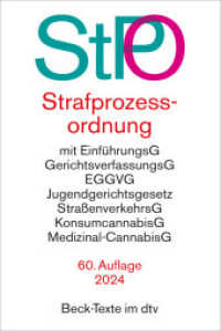 Strafprozessordnung. StPO (Beck-Texte im dtv 5011) （60. Aufl. 2024. 450 S. 191.00 mm）