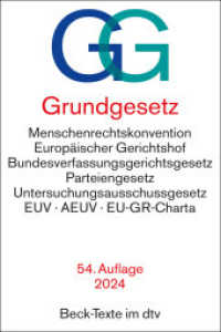 Grundgesetz (Beck-Texte im dtv) （54. Aufl. 2024. 437 S. 191.00 mm）