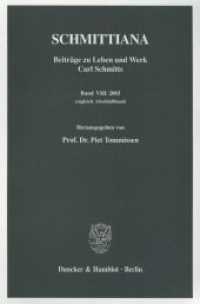 SCHMITTIANA. Bd.8 : Beiträge zu Leben und Werk Carl Schmitts. Band VIII (2003) (zugleich Abschlußband). (SCHMITTIANA 8) （2003. 298 S. Abb.; 298 S. 233 mm）
