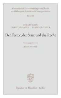 Der Terror, der Staat und das Recht. : Hrsg. von Josef Isensee. (Wissenschaftliche Abhandlungen und Reden zur Philosophie, Politik und Geistesgeschichte 32) （2004. 108 S. 210 mm）