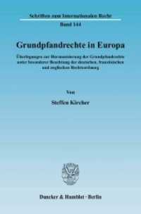 Grundpfandrechte in Europa. : Überlegungen zur Harmonisierung der Grundpfandrechte unter besonderer Beachtung der deutschen, französischen und englischen Rechtsordnung.. Dissertationsschrift (Schriften zum Internationalen Recht 144) （2004. 601 S. 224 mm）