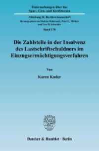 Die Zahlstelle in der Insolvenz des Lastschriftschuldners im Einzugsermächtigungsverfahren. : Dissertationsschrift (Untersuchungen über das Spar-, Giro- und Kreditwesen. Abteilung B: Rechtswissenschaft 170) （2006. 228 S. 233 mm）