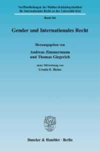 Gender und Internationales Recht. (Veröffentlichungen des Walther-Schücking-Instituts f. Internat. Recht an der Universität Kiel (VIIR) 16) （2007. 301 S. 301 S. 233 mm）