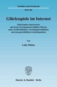 Glücksspiele im Internet : Insbesondere Sportwetten mit festen Gewinnquoten (Oddset-Wetten) unter strafrechtlichen， verwaltungsrechtlichen und europarechtlichen Gesichtspunkten. Dissertationsschrift (Schriften zum Strafrecht 204)