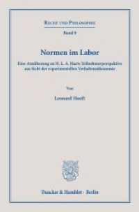 Normen im Labor. : Eine Annäherung an H. L. A. Harts Teilnehmerperspektive aus Sicht der experimentellen Verhaltensökonomie.. Dissertationsschrift (Recht und Philosophie 9) （2021. 212 S. 5 Tab.; 212 S., 5 schw.-w. Tab. 233 mm）