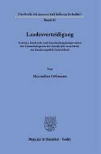 Landesverteidigung. : Struktur, Reichweite und Entscheidungskompetenzen der Einsatzbefugnisse der Streitkräfte zum Schutz der Bundesrepublik Deutschland.. Dissertationsschrift (Das Recht der inneren und äußeren Sicherheit 21) （2023. 422 S. 5 Tab., 26 Abb.; 422 S., 26 schw.-w. Abb., 5 schw.-w. Tab）