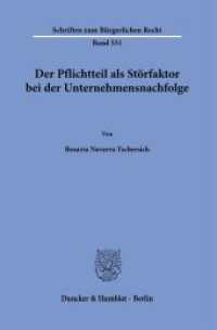 Der Pflichtteil als Störfaktor bei der Unternehmensnachfolge. : Dissertationsschrift (Schriften zum Bürgerlichen Recht 551) （2022. 184 S. 233 mm）