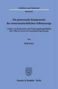 Die prozessuale Komponente der steuerstrafrechtlichen Selbstanzeige : Analyse von Rechtsnatur und Verfassungskompatibilit&auml;t des &sect; 398a AO sowie ein Vorschlag de lege ferenda (Schriften zum Strafrecht)