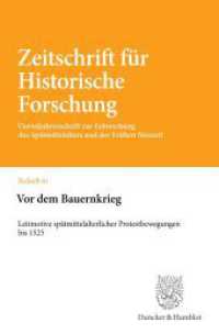 Vor dem Bauernkrieg : Leitmotive sp&auml;tmittelalterlicher Protestbewegungen bis 1525. Tagungsband des 4. internationalen Symposions, UNESCO Welterbe Kloster Lorsch, 26. bis 28. Oktober 2023 (Zeitschrift f&uuml;r Historische Forschung. Beihefte)