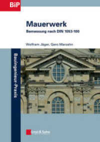 Ingenieurmauerwerk : Bemessung nach DIN 1053-100 (Bauingenieur-Praxis) （2008. 250 S. m. 150 Abb. 24 cm）