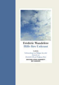 Wandelère, Frédéric : Gedichte. Vorbem. v. Jaccottet, Philippe. Text französisch-deutsch (Lyrik Kabinett Bd.22) （2012. 139 S. 212 mm）