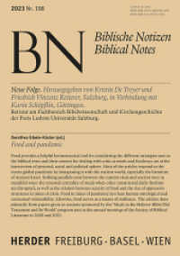 Food and Pandemic : Biblische Notizen Band 198 （1. Auflage. 2023. 160 S. 210.00 mm）