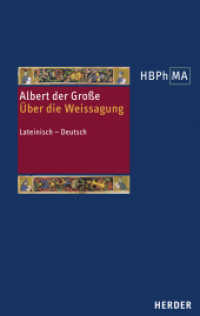 De divinatione. Über die Weissagung : Drittes Buch über das Schlafen und das Wachen. Lateinisch - Deutsch. Übersetzt und eingeleitet von Silvia Donati (Herders Bibliothek der Philosophie des Mittelalters 3. Serie .48) （1. Auflage. 2020. 208 S. 215.00 mm）