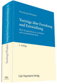 Verträge über Forschung und Entwicklung （3. Aufl. 2021. 594 S. inkl. Muster zum Download. 247 mm）