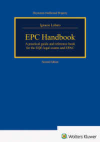 EPC Handbook : A practical guide and reference book for the EQE legal exams and EPAC （2. Aufl.）