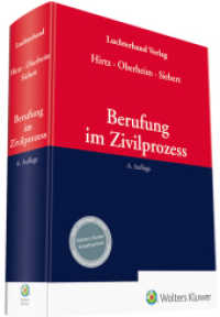 Berufung im Zivilprozess : Weitere Online-Module + Lösungen （6. Aufl. 2020. 848 S. 245 mm）