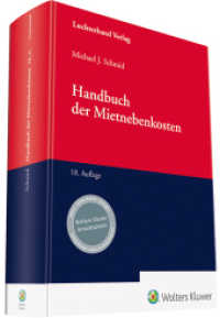 Handbuch der Mietnebenkosten （18. Aufl. 2022. 1028 S. 220 mm）