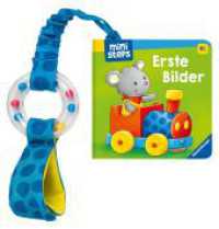 ministeps: Mein buntes Rassel-Buggybuch: Erste Bilder (ministeps Bücher) （1. Aufl. 2021. 10 S. Farbig illustriert. 205 mm）