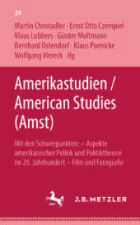 Amerikastudien / American Studies (Amst) : Vormals Jahrbuch für Amerikastudien / Former Yearbook of American Studies （1979. vi, 222 S. VI, 222 S. 178 mm）