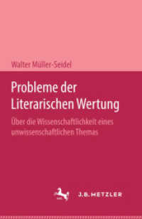 Probleme der Literarischen Wertung : Über die Wissenschaftlichkeit eines unwissenschaftlichen Themas （1965. xxii, 194 S. XXII, 194 S. 216 mm）