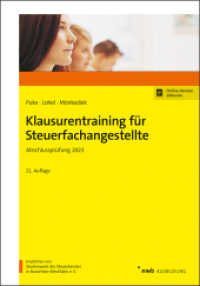 Klausurentraining für Steuerfachangestellte : Abschlussprüfung 2023 （21. Aufl. 2023. XVII, 201 S. 240 mm）