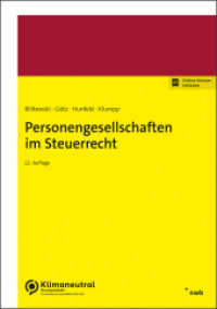 Personengesellschaften im Steuerrecht （12. Aufl. 2023. 1356 S. 240 mm）
