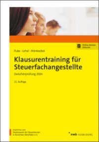 Klausurentraining für Steuerfachangestellte : Zwischenprüfung 2024 （21. Aufl. 2024. XIV, 150 S. 240 mm）