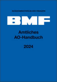 Amtliches AO-Handbuch 2024 （2024. XI, 1885 S. 223 mm）