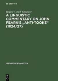 A linguistic commentary on John Fearn's Anti-Tooke (1824/27) (Linguistische Arbeiten 4)