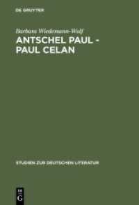 Antschel Paul - Paul Celan : Studien zum Frühwerk (Studien zur deutschen Literatur .86)