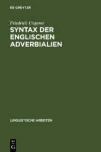 Syntax der englischen Adverbialien (Linguistische Arbeiten 215)
