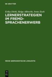 Lernerstrategien im Fremdsprachenerwerb : Untersuchungen zum Erwerb des deutschen Deklinationssystems (Reihe Germanistische Linguistik 114) （1991. XI, 89 S. Num. figs. 230 mm）