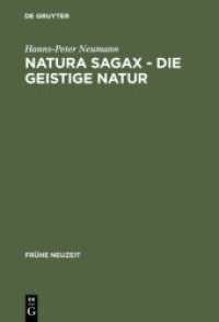 Natura sagax - Die geistige Natur : Zum Zusammenhang von Naturphilosophie und Mystik in der frühen Neuzeit am Beispiel Johann Arndts. Diss. (Frühe Neuzeit Bd.94) （2004. VII, 280 S. 230 mm）