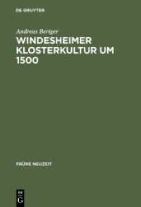 Windesheimer Klosterkultur um 1500 : Vita， Werk und Lebenswelt des Rutger Sycamber. Edition von Sycambers Autobiographie Deutsch-Lateinisch (Frühe Neuzeit Bd.96)