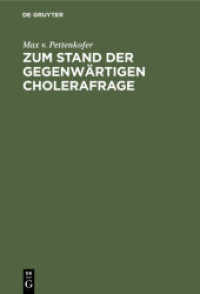 Zum Stand Der Gegenwärtigen Cholerafrage