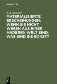 Materialisierte Erscheinungen: Wenn Sie Nicht Wesen Aus Einer Anderen Welt Sind, Was Sind Sie Sonst?